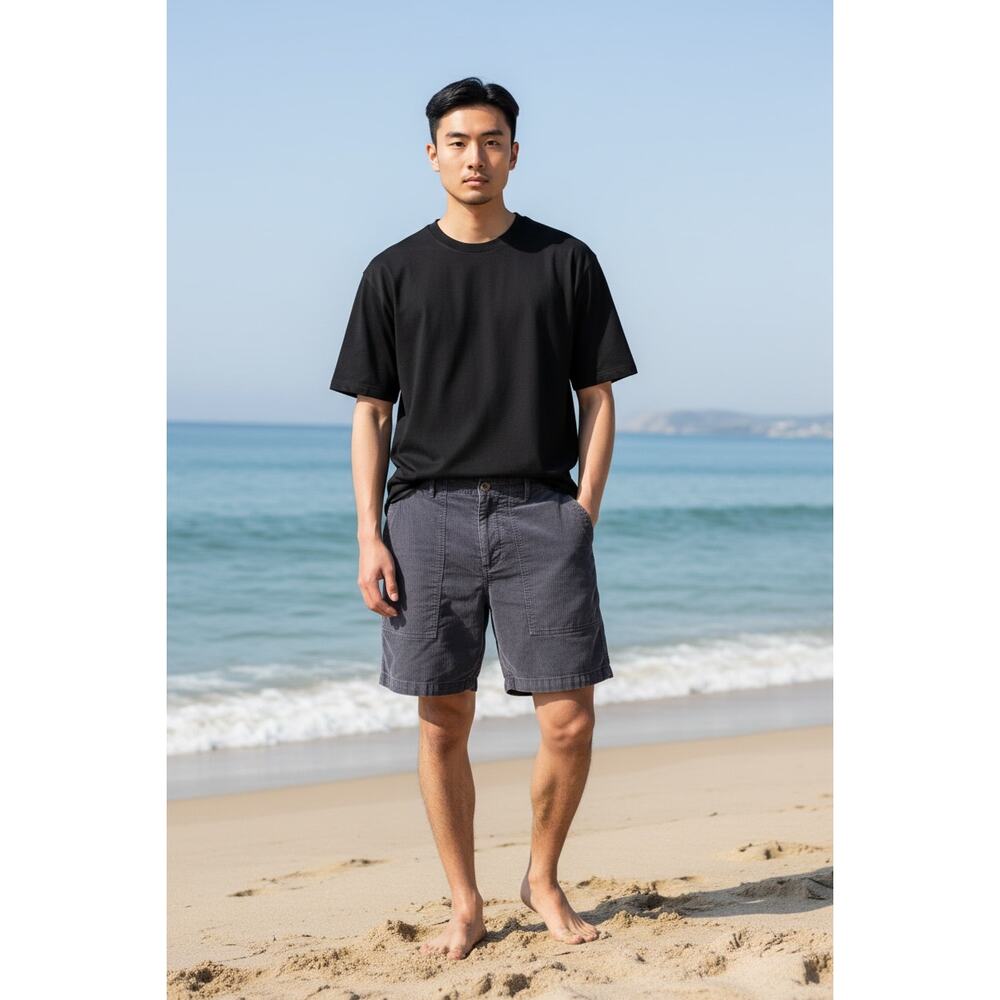 Mollusk Salvador Gray Corduroy Shorts Surf Outdoor Dark Gray Mens XL